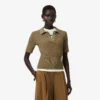 Runway-trui met kabelpatroon en polokraag