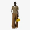 Runway-trui met kabelpatroon en polokraag