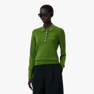 Runway-trui met polokraag van merinowol
