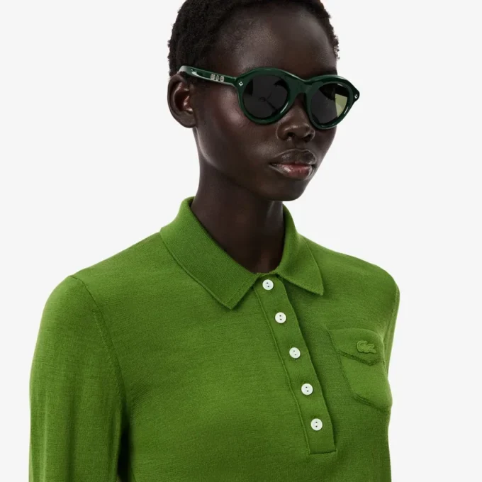 Runway-trui met polokraag van merinowol