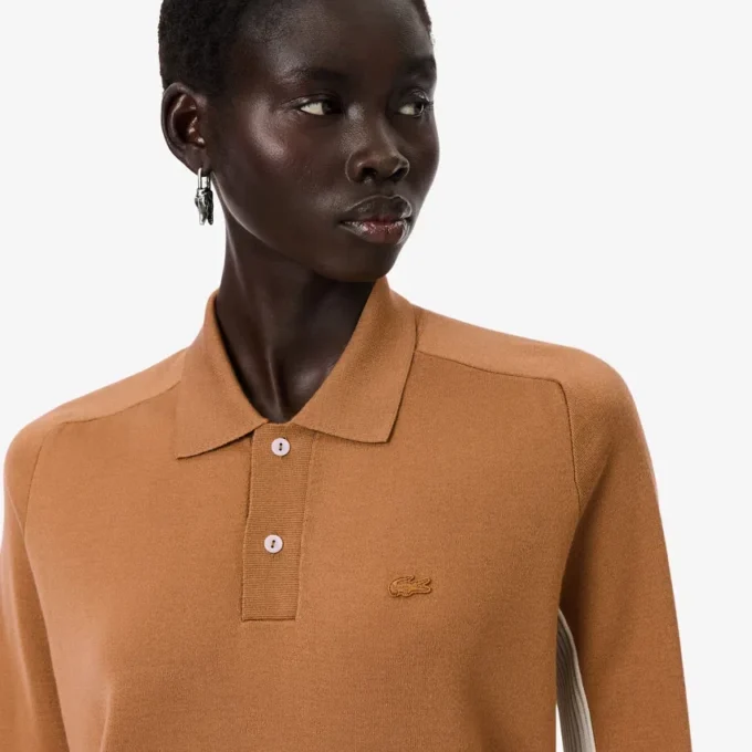 Runway-trui met polokraag van wolmix