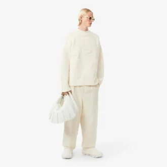 Runway-trui van wol met geborduurd embleem