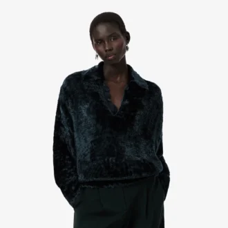 Runway-velourstrui met polokraag