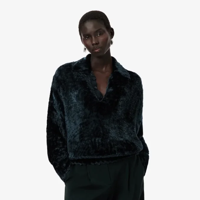 Runway-velourstrui met polokraag