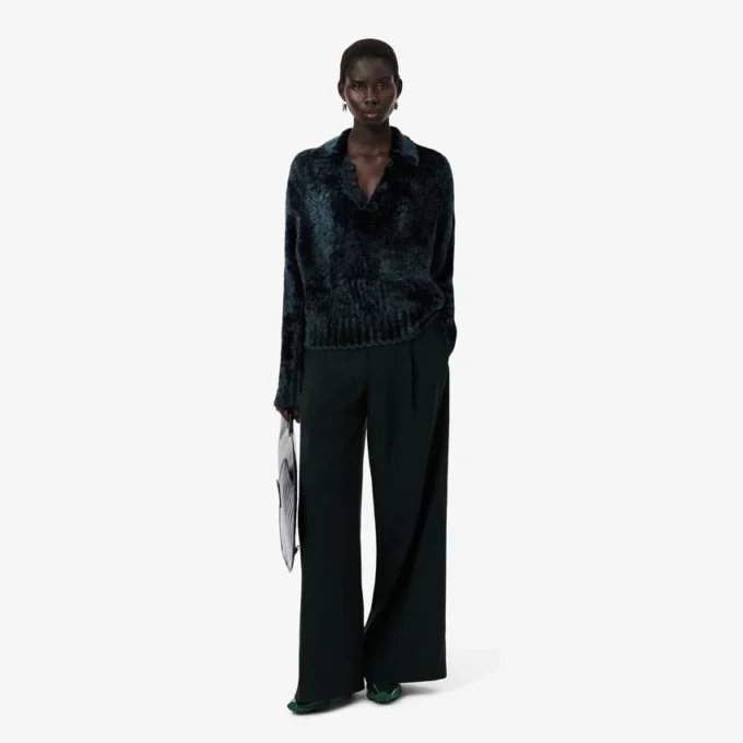 Runway-velourstrui met polokraag