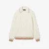 Runway wollen polo met kabelpatroon en kraag