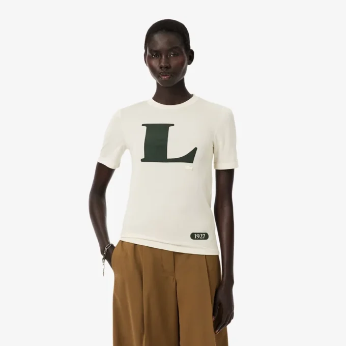 Runway zijden T-shirt met print