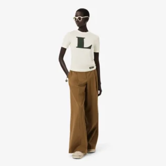 Runway zijden T-shirt met print