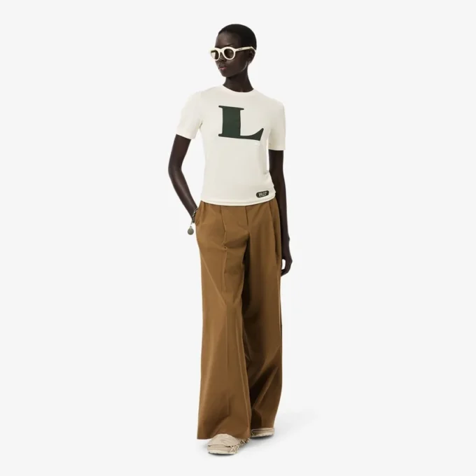 Runway zijden T-shirt met print