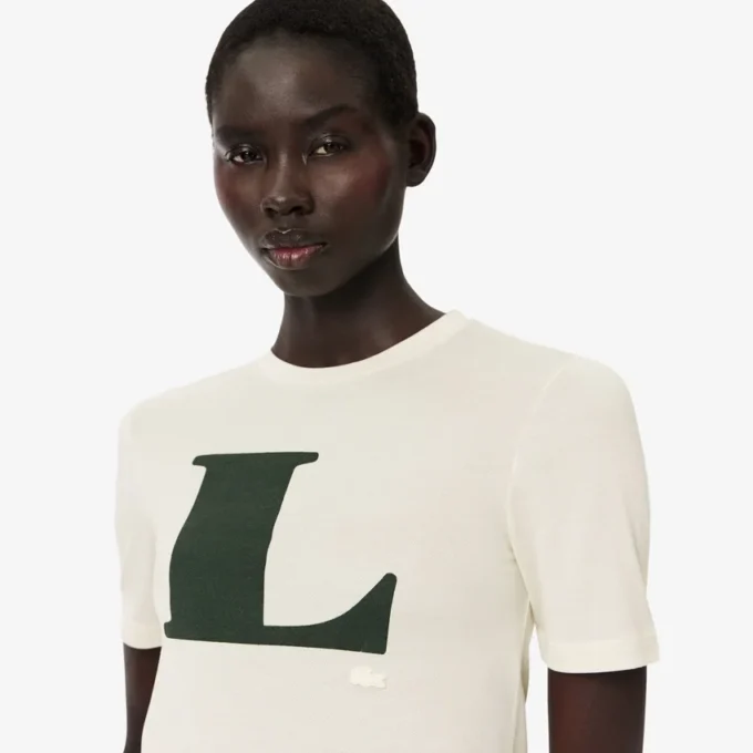 Runway zijden T-shirt met print