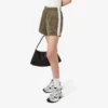 Satijnen jersey short met pointelle strepen voor dames