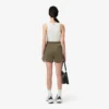 Satijnen jersey short met pointelle strepen voor dames