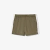 Satijnen jersey short met pointelle strepen voor dames