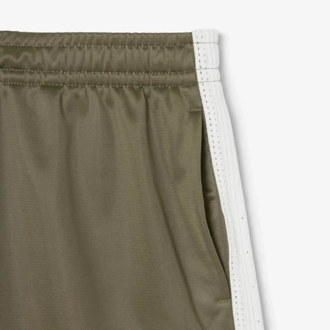 Satijnen jersey short met pointelle strepen voor dames