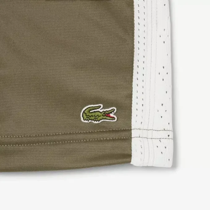 Satijnen jersey short met pointelle strepen voor dames