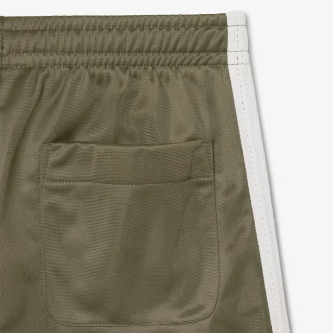 Satijnen jersey short met pointelle strepen voor dames