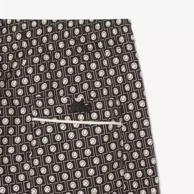 Shorts met print van katoenmix met relaxte pasvorm