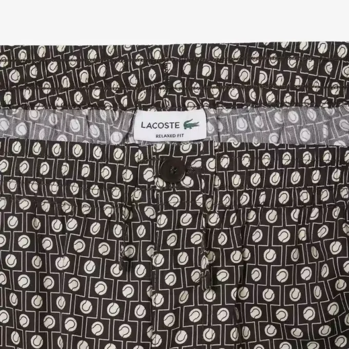 Shorts met print van katoenmix met relaxte pasvorm