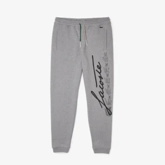 Signature & Croc Print katoenen fleece joggingbroek voor heren