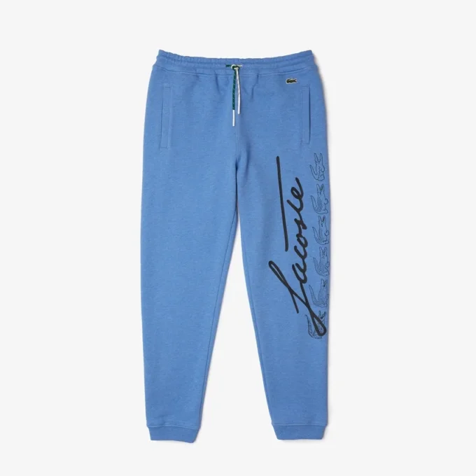 Signature & Croc Print katoenen fleece joggingbroek voor heren