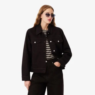 Slim fit denimjasje met knopen