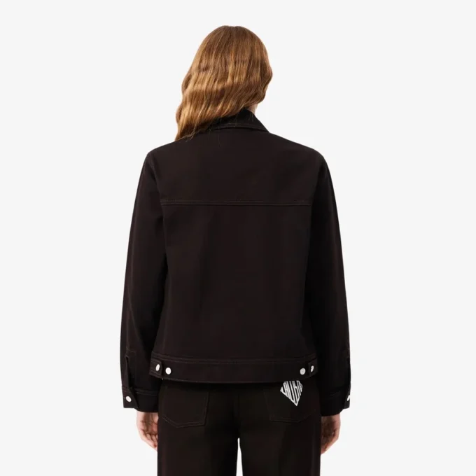 Slim fit denimjasje met knopen