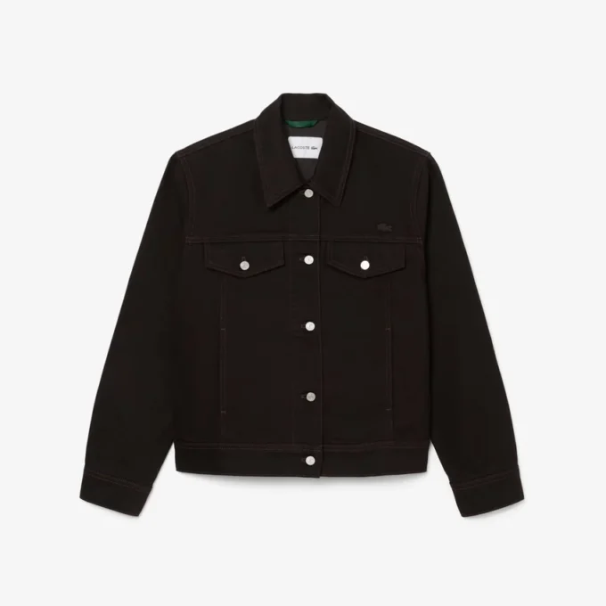 Slim fit denimjasje met knopen