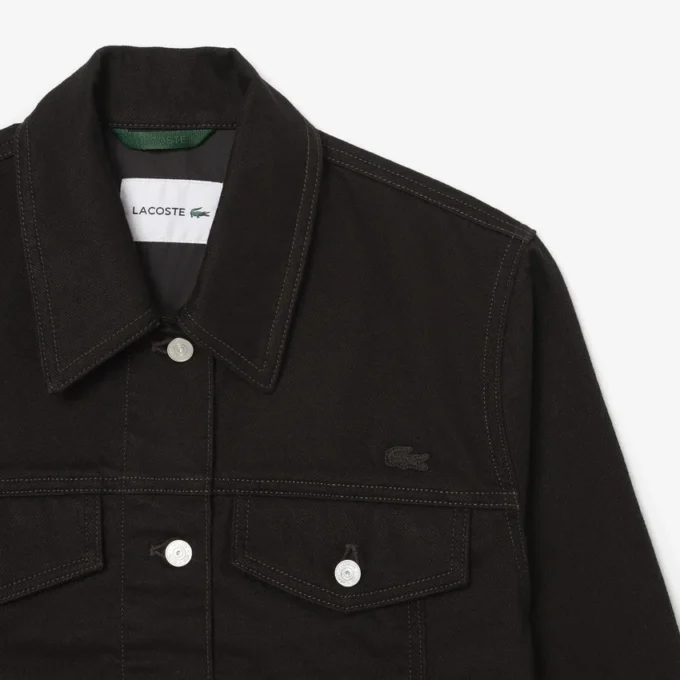 Slim fit denimjasje met knopen