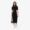 Slim fit Diamanta-jurk met krokodillenpolo-kraag voor dames