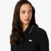 Slim fit Diamanta-jurk met krokodillenpolo-kraag voor dames