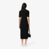 Slim fit Diamanta-jurk met krokodillenpolo-kraag voor dames