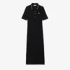 Slim fit Diamanta-jurk met krokodillenpolo-kraag voor dames