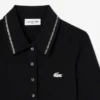 Slim fit Diamanta-jurk met krokodillenpolo-kraag voor dames