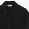 Slim fit fuzzy ribbreisel Polo voor dames