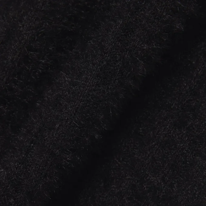 Slim fit fuzzy ribbreisel Polo voor dames