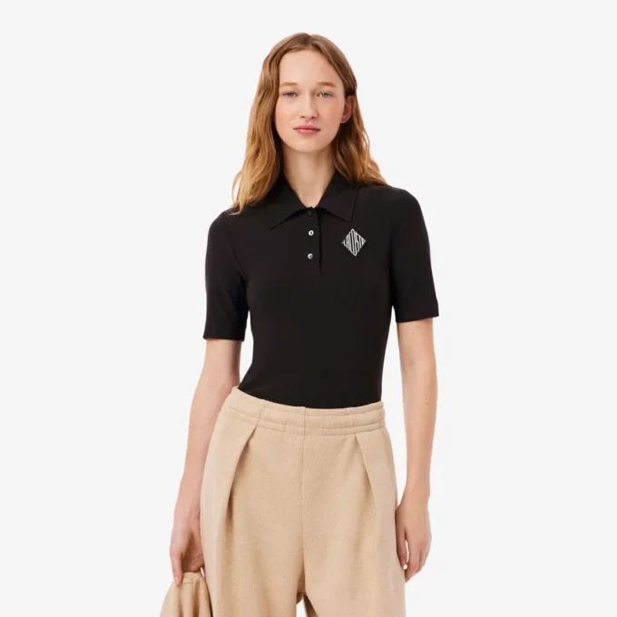 Slim fit geborduurde Polo