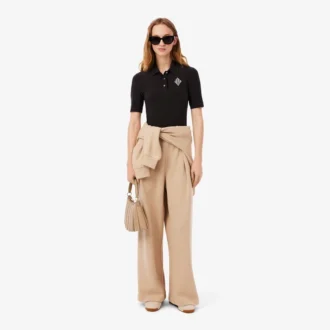 Slim fit geborduurde Polo