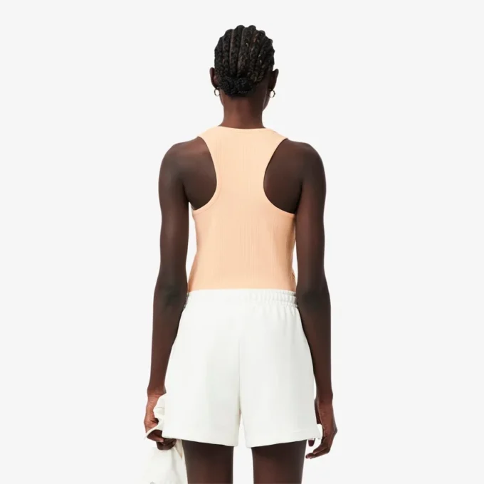 Slim fit geribbelde katoenen tanktop