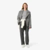 Slim fit geribd katoen T-shirt voor dames