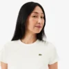 Slim fit geribd katoen T-shirt voor dames