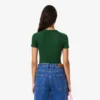 Slim fit geribd katoen T-shirt voor dames