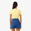 Slim fit geribd katoen T-shirt voor dames