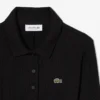 Slim fit geribde katoenen jurk met polokraag voor dames