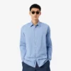 Slim fit gestreept shirt van stretchpopeline Slim fit gestreept shirt van stretchpopeline