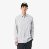 Slim fit gestreept shirt van stretchpopeline Slim fit gestreept shirt van stretchpopeline