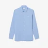 Slim fit gestreept shirt van stretchpopeline Slim fit gestreept shirt van stretchpopeline