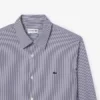 Slim fit gestreept stretch overhemd met knopen voor heren