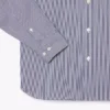 Slim fit gestreept stretch overhemd met knopen voor heren