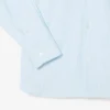 Slim fit gestreept stretch overhemd met knopen voor heren