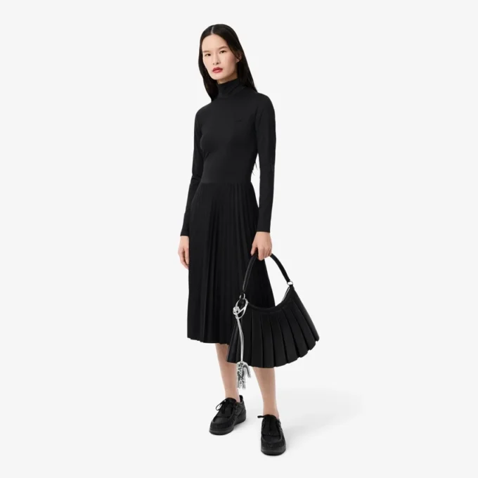 Slim fit jurk met hoge hals voor dames